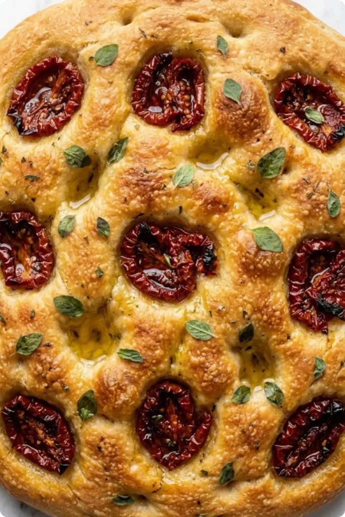 Focaccia mit getrockneten Tomaten