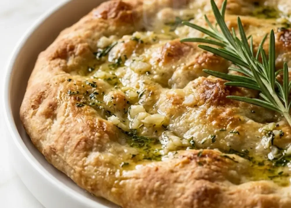 10-Minuten-Fladen: Schnelles Pfannenbrot mit Knoblauch & Kräutern