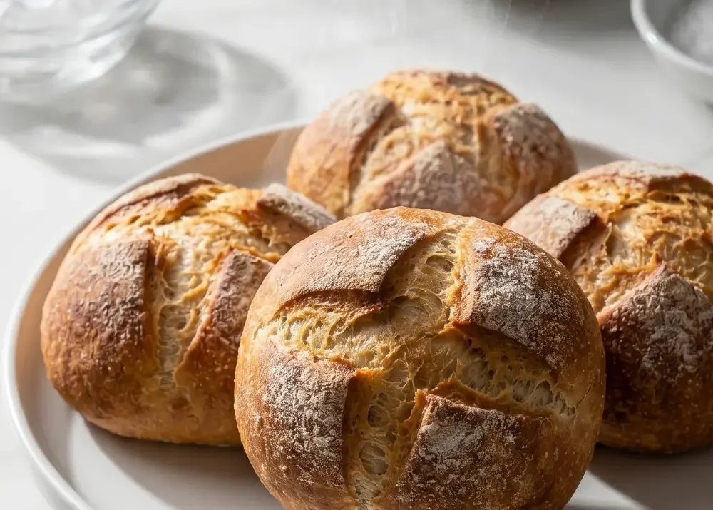 Knusprige Brötchen über Nacht: Das ultimative No-Knead-Frühstücksrezept