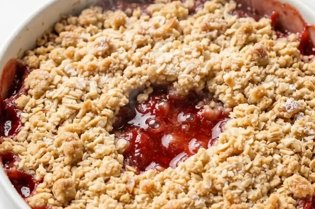 Erdbeer-Crumble mit süßen Streuseln: Das einfachste Blitz-Dessert für den Sommer