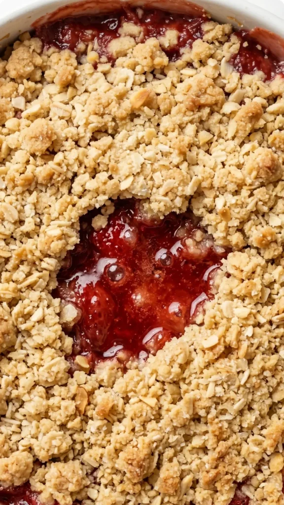Erdbeer-Crumble mit süßen Streuseln
