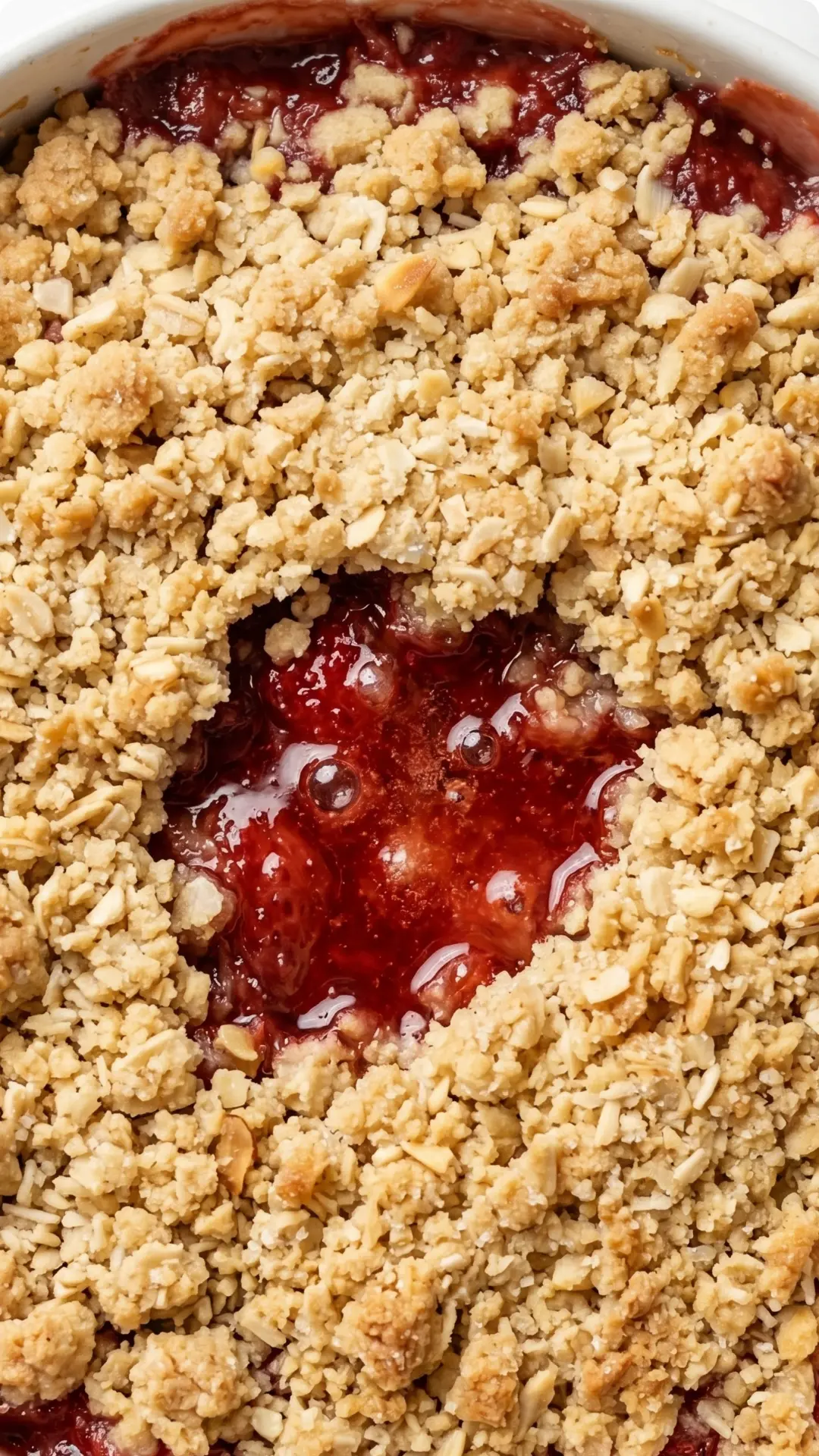 Erdbeer-Crumble mit süßen Streuseln