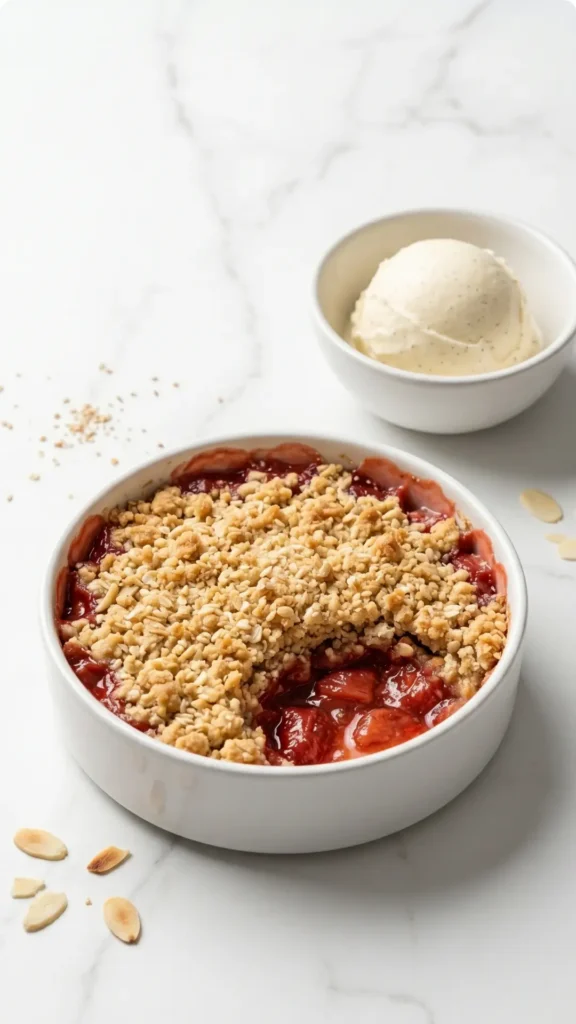 Erdbeer-Crumble mit süßen Streuseln