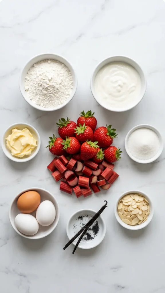 Erdbeer-Rhabarber-Kuchen mit Joghurt Das einfachste Rezept für saftigen Frühlingskuchen