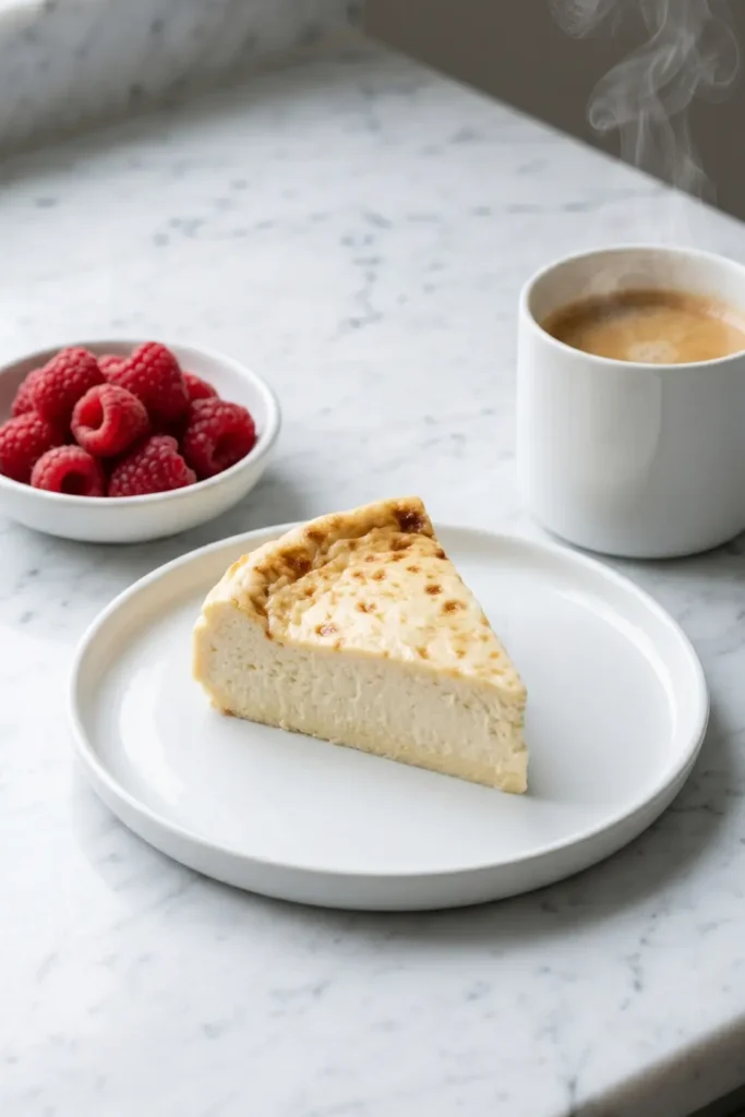 Protein-Käsekuchen ohne Boden – Low Carb & Fluffig