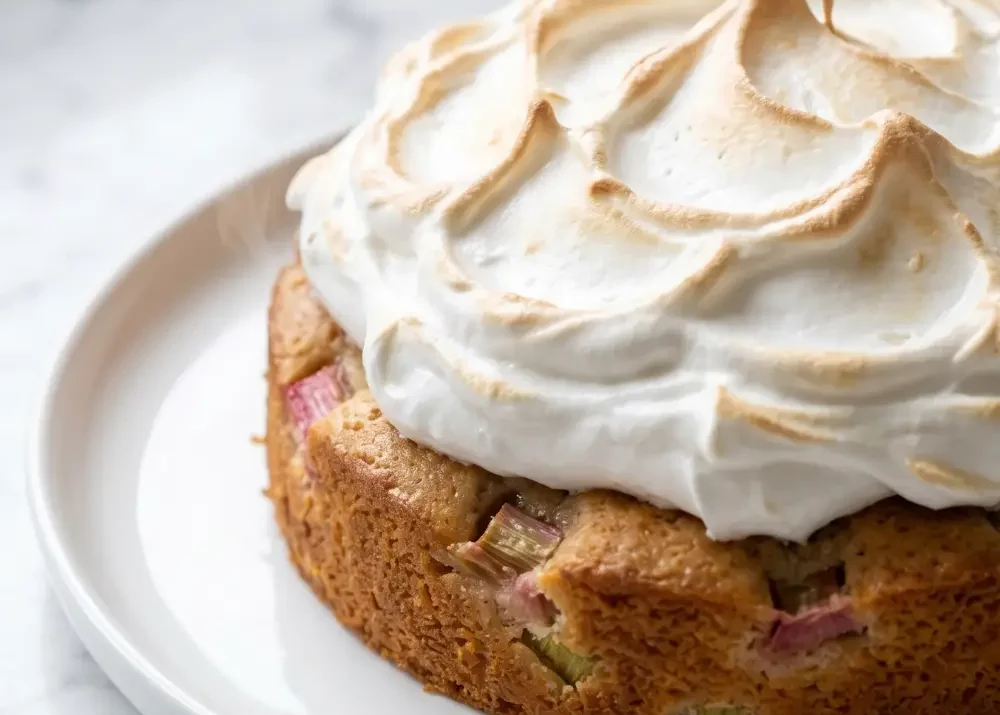 Omas Rhabarberkuchen mit Baiser: Saftige Tradition pur