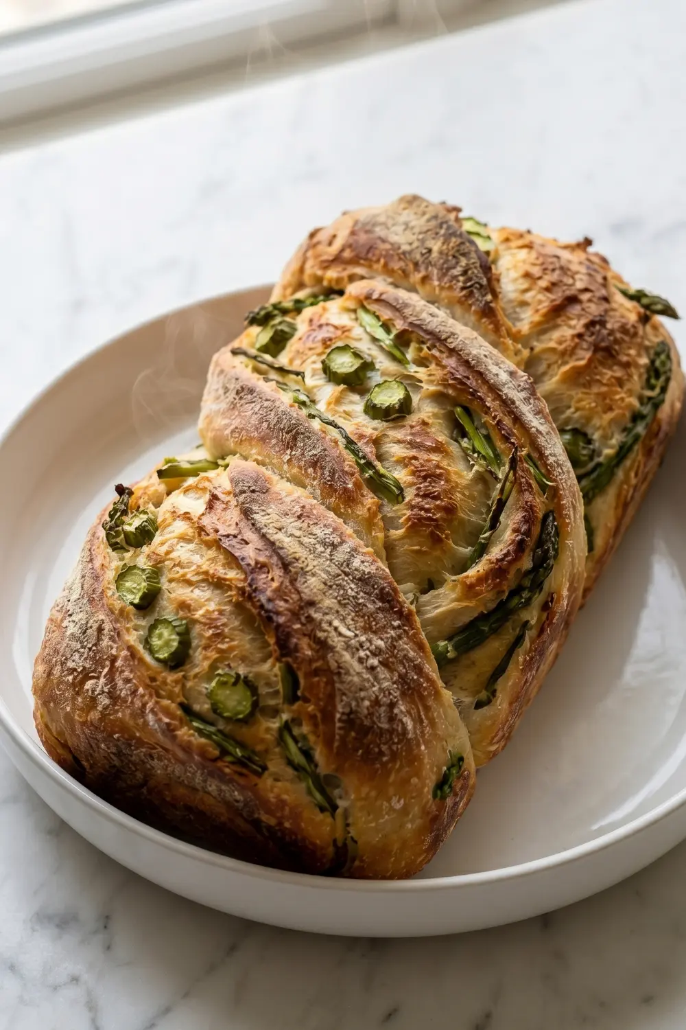 Spargelbrot mit Sauerteig