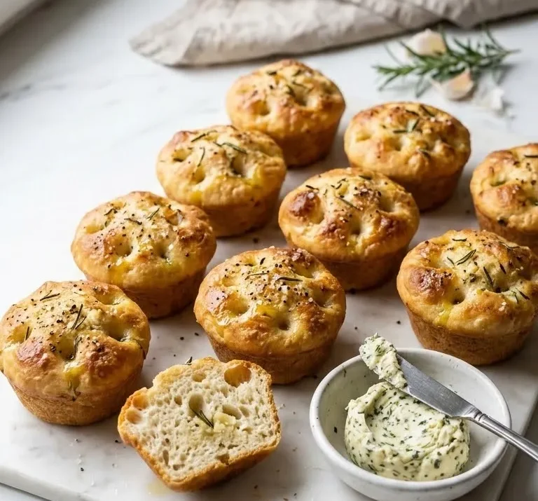 Rosmarin-Knoblauch-Focaccia-Muffins: Gelingt immer und schmeckt unglaublich
