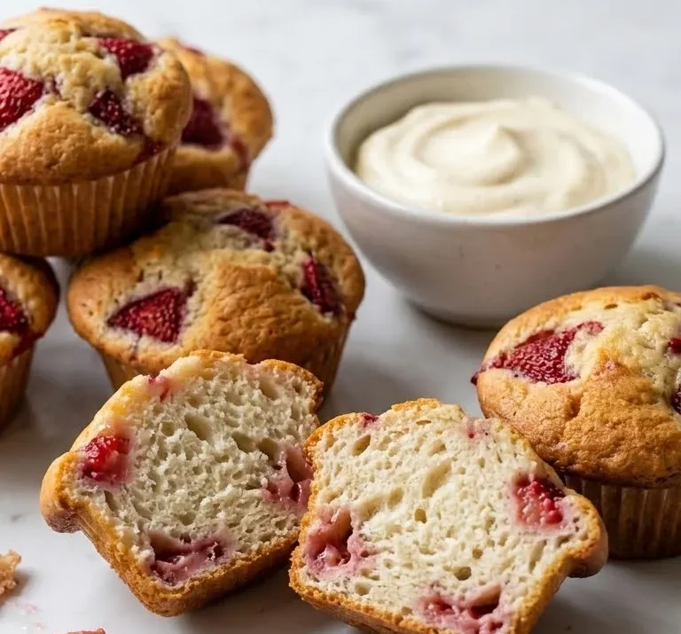 Erdbeer-Muffins ganz schnell und einfach: Herrlich Fluffig