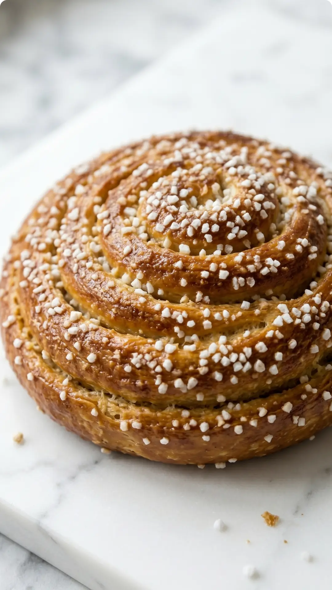 Bio-Salzstangerl serviert mit bunter Blattsalat — Ein aufgeschnittenes, blättriges Salzstangerl liegt appetitlich neben frischem Salat.