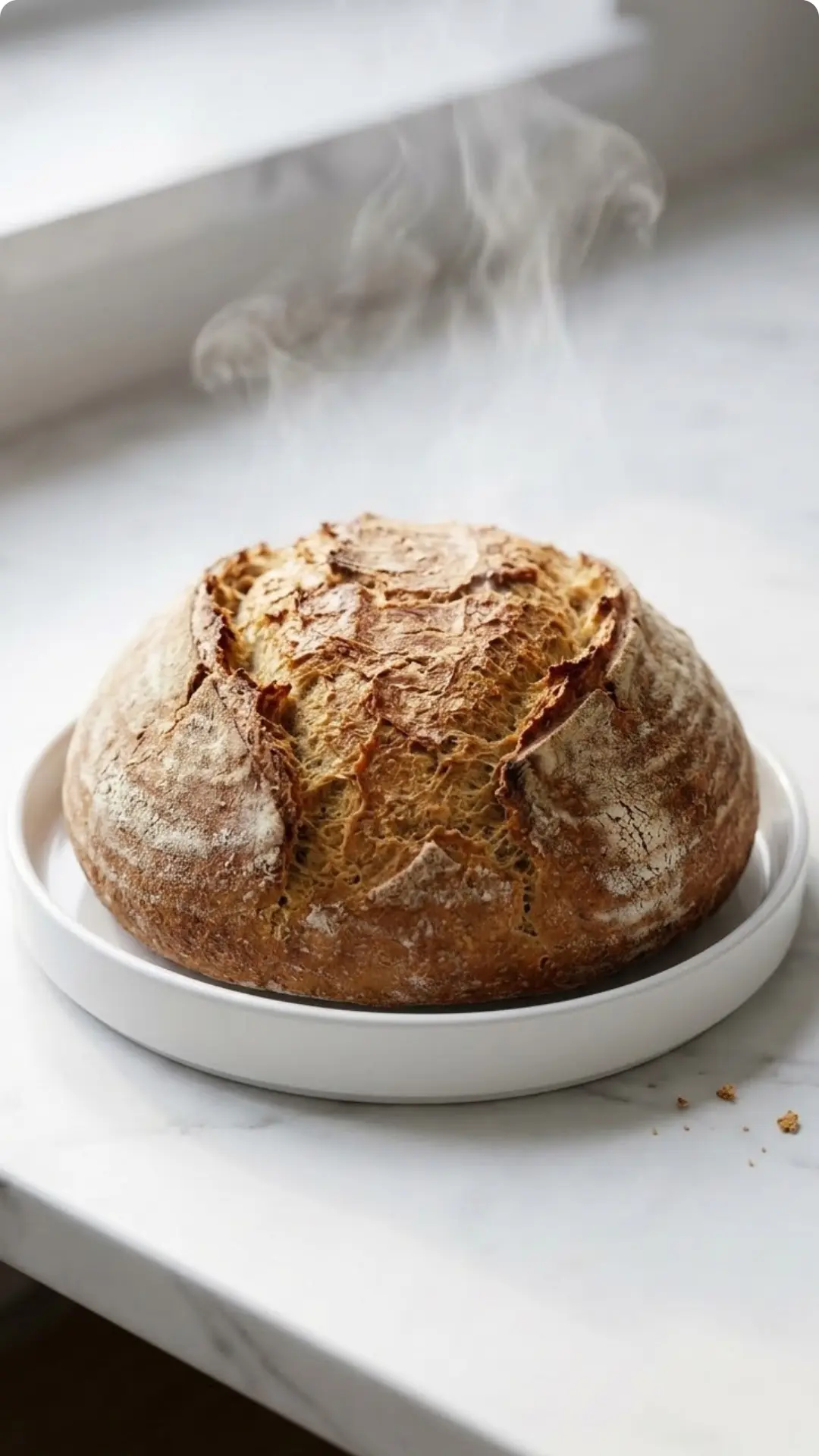 Dinkel-Roggen-Krustenbrot ohne Sauerteig – Knuspriges Topfbrot