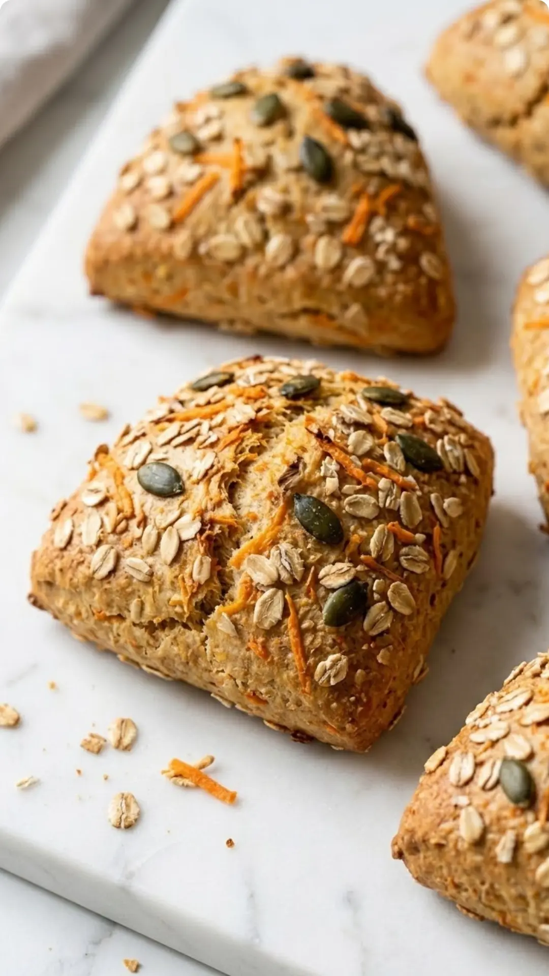 Schnelle Karotten-Brötchen ohne Hefe Gesundes Rezept für saftige Karotten-Ecken (1)