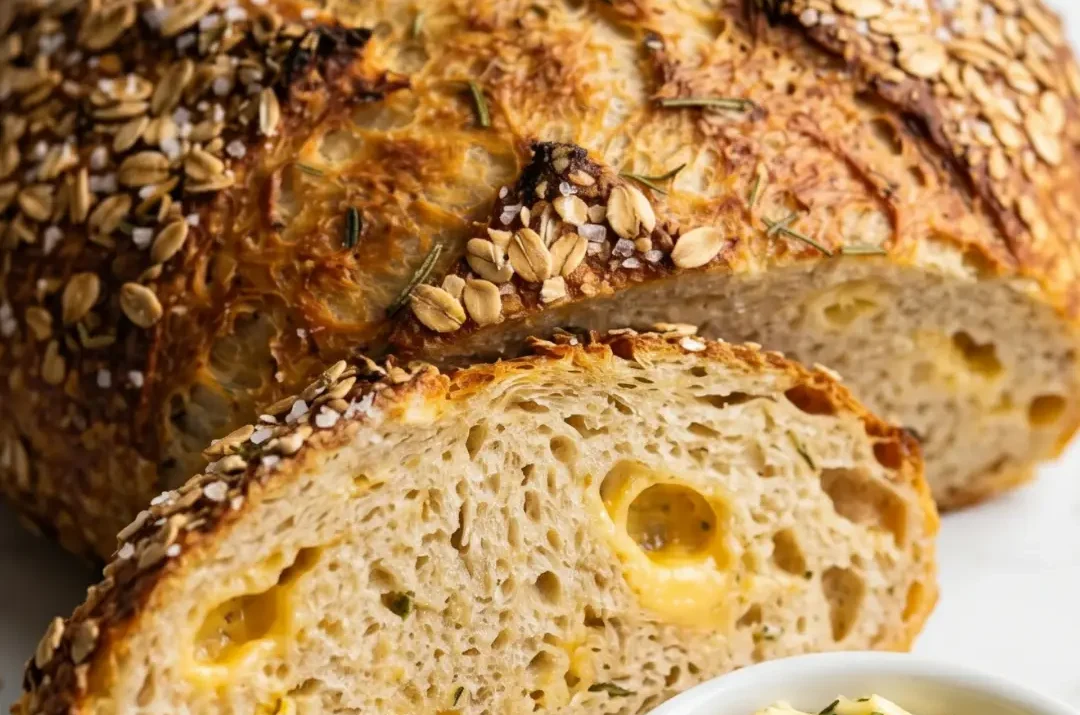 Schnelles Airfryer-Brot ohne Hefe: Knuspriges Käsebrot im Handumdrehen