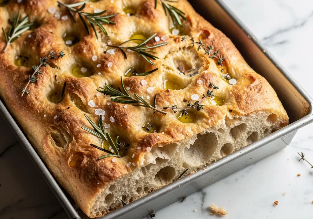 Knusprige Sauerteig Focaccia – Italienisches Rezept mit langer Kaltschmelze