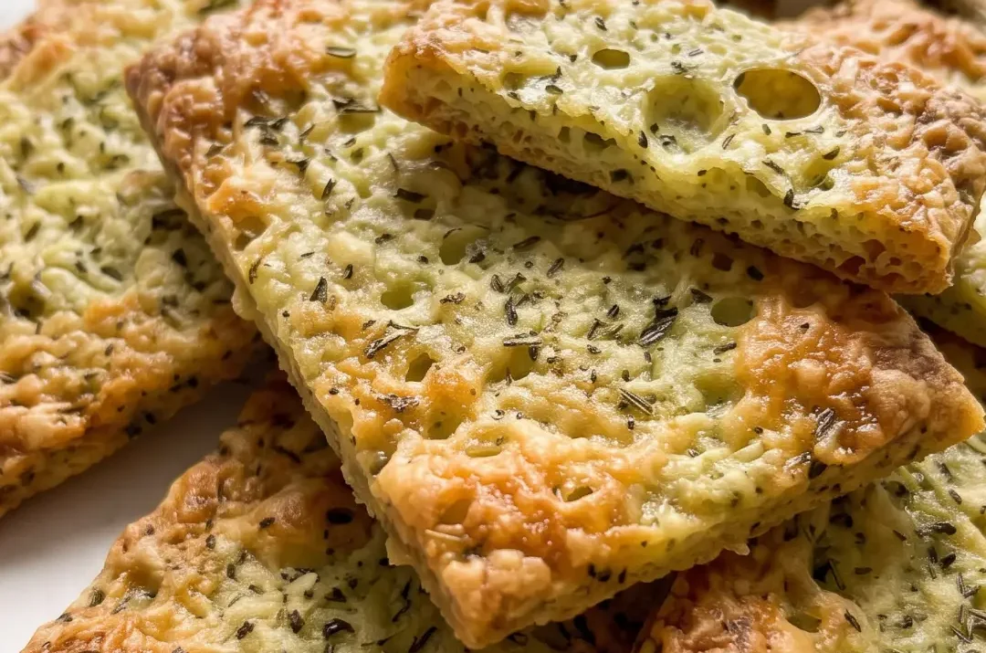 Knusprige Zucchini-Kräcker mit Kräutern: Low-Carb-Snack