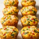 Saftige Eiermuffins mit Gemüse & Käse – Perfekt fürs Frühstück (3)