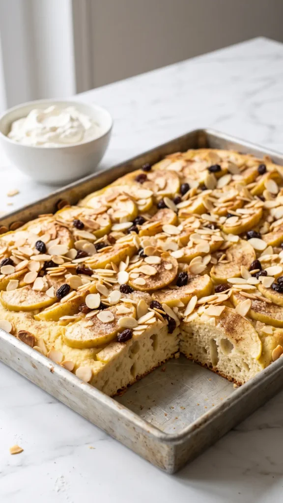 Saftiger Hefeteig-Apfelkuchen mit knuspriger Mandelkruste backen