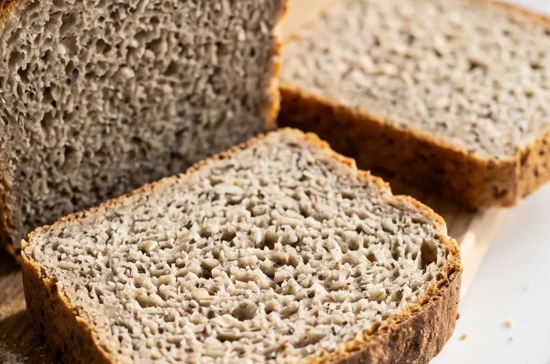 Saftiges Vollkorn-Sauerteigbrot mit Kokosmehl, Chia und Sonnenblumenkernen