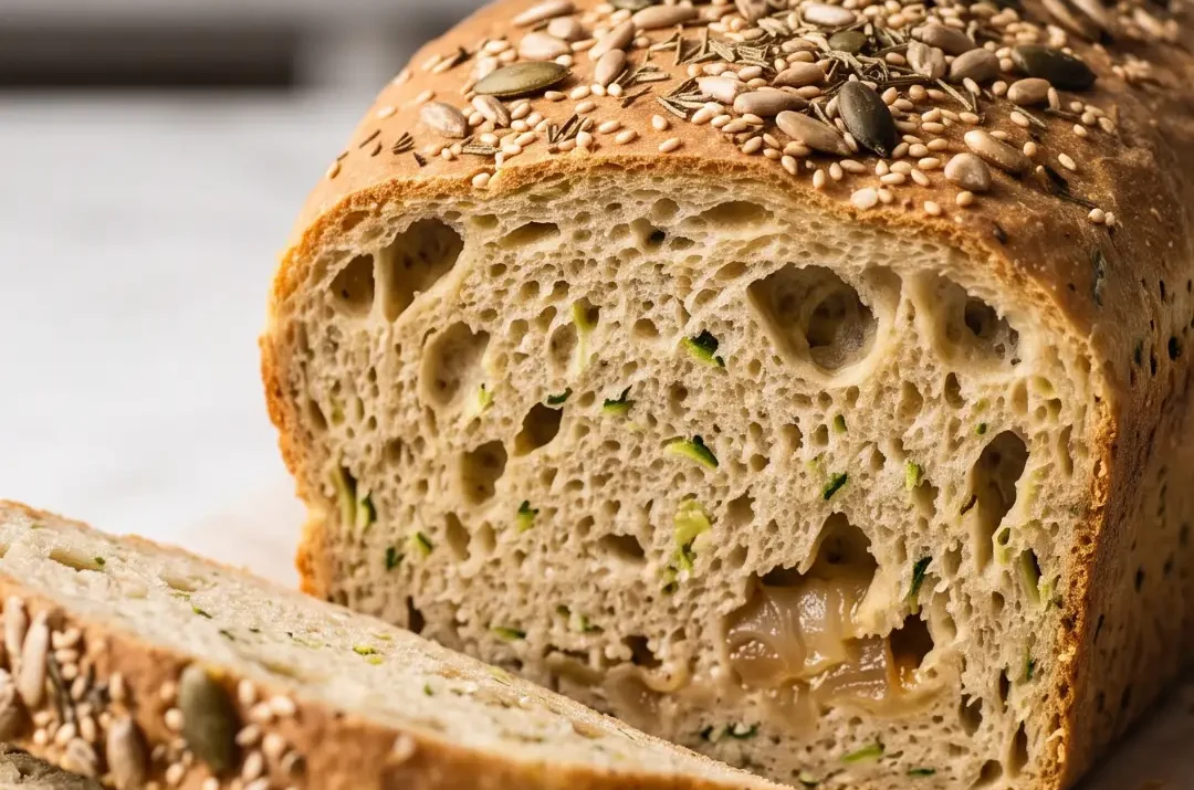 Saftiges veganes Zucchini-Zwiebelbrot: Einfach und gelingsicher backen