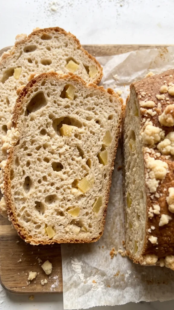 Sauerteig-Apple-Crumble-Brot mit knusprigen Streuseln backen