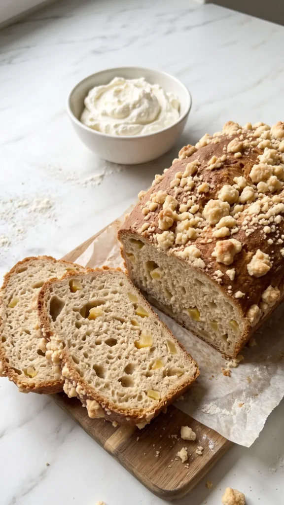 Sauerteig-Apple-Crumble-Brot mit knusprigen Streuseln backen