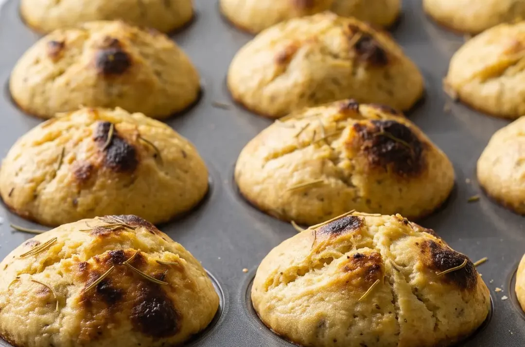 Knusprige Sauerteig-Focaccia-Muffins: Einfaches Rezept für 12 Stück