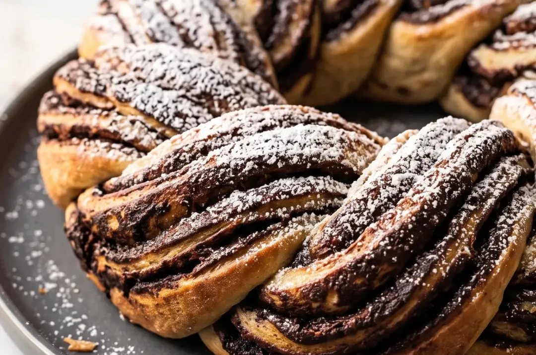 Süßer Sauerteig-Kranz mit Schokoladenfüllung: Fluffiges Rezept