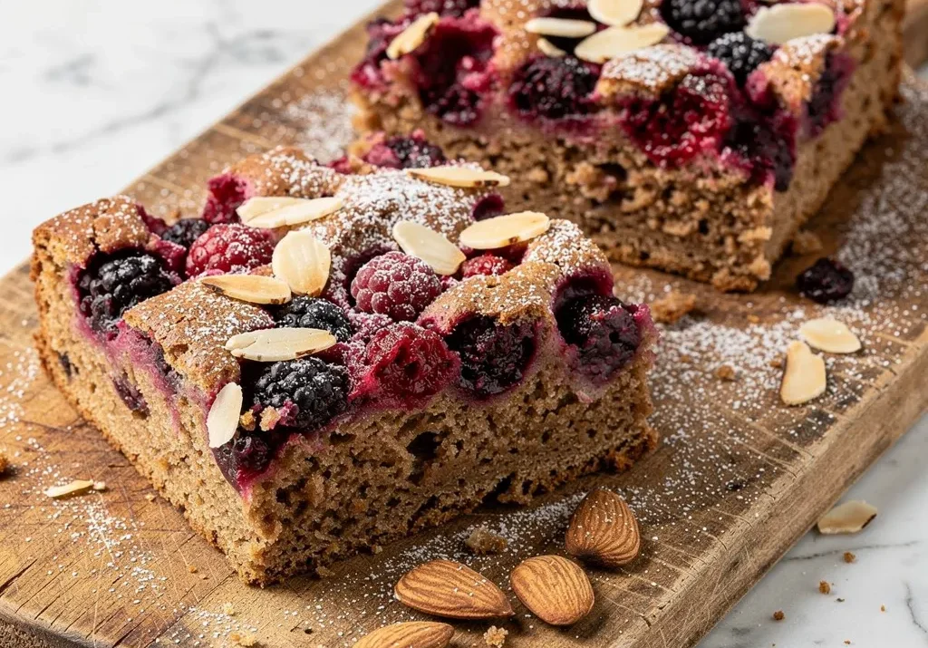 Aromatischer Beerenkuchen aus Vollkorn und Natursauerteigen
