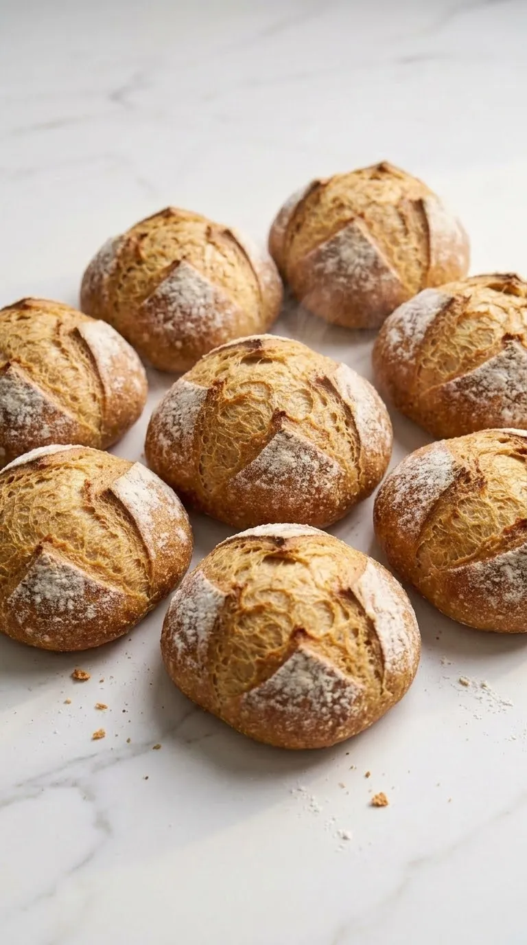 Brötchen über Nacht ohne Kneten – Perfekt fürs Frühstück