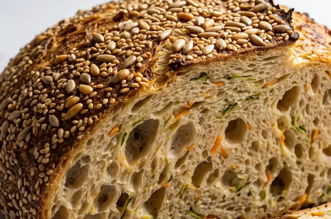 Vital-Brot mit Karotten & Zucchini: Saftiges Dinkel-Sauerteigbrot