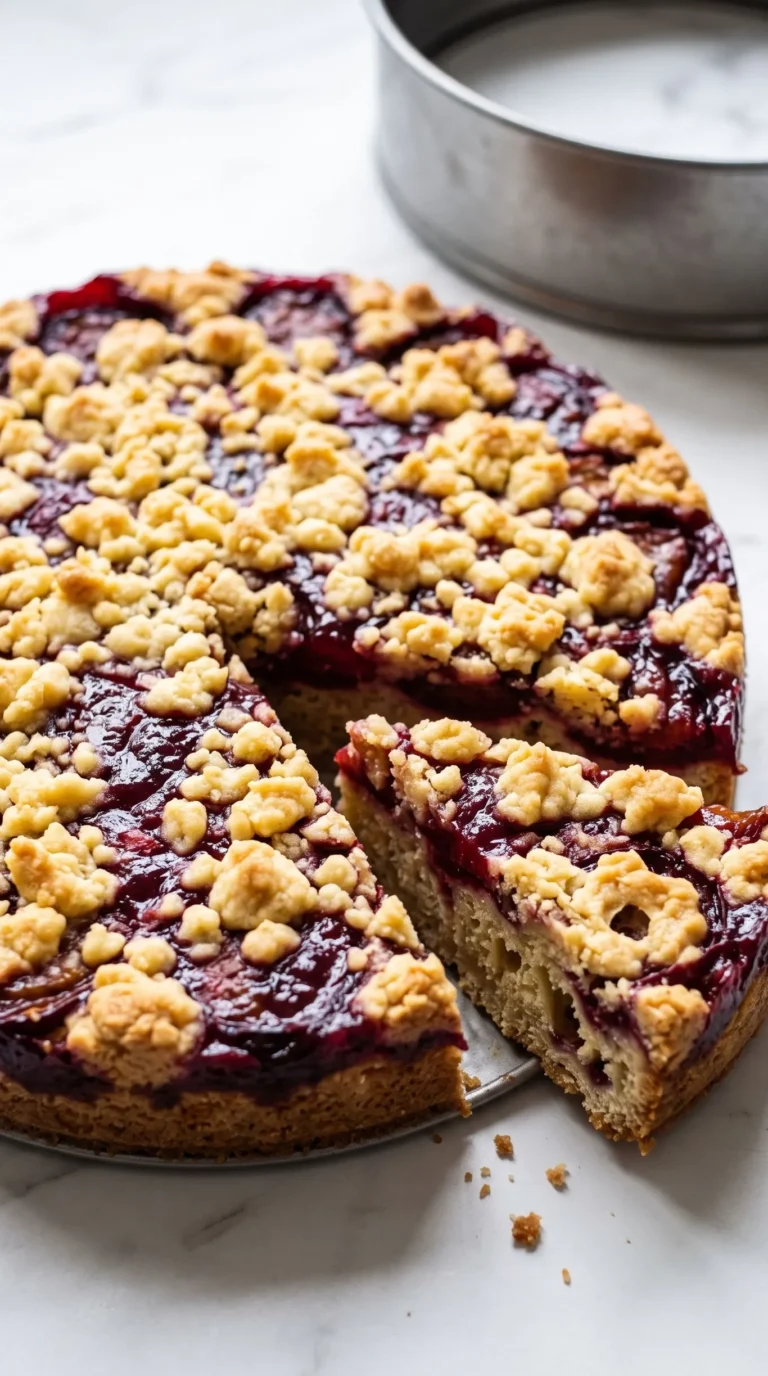 Einfacher Zwetschgenkuchen mit Streuseln aus der Springform