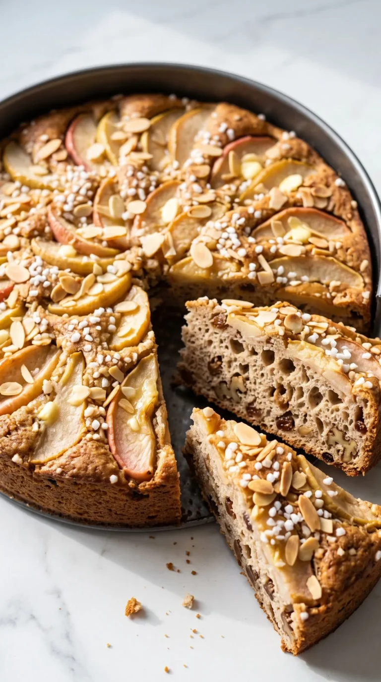 Apfel-Birnen-Kuchen aus Sauerteig: Fruchtiger Dinkelkuchen