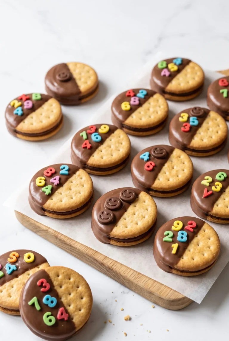 Einfacher süßer Snack zur Einschulung: Schoko-Doppelkekse