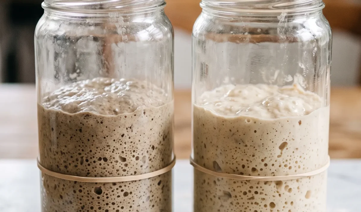 Sauerteigansatz selber machen: Roggen- & Weizensauerteig