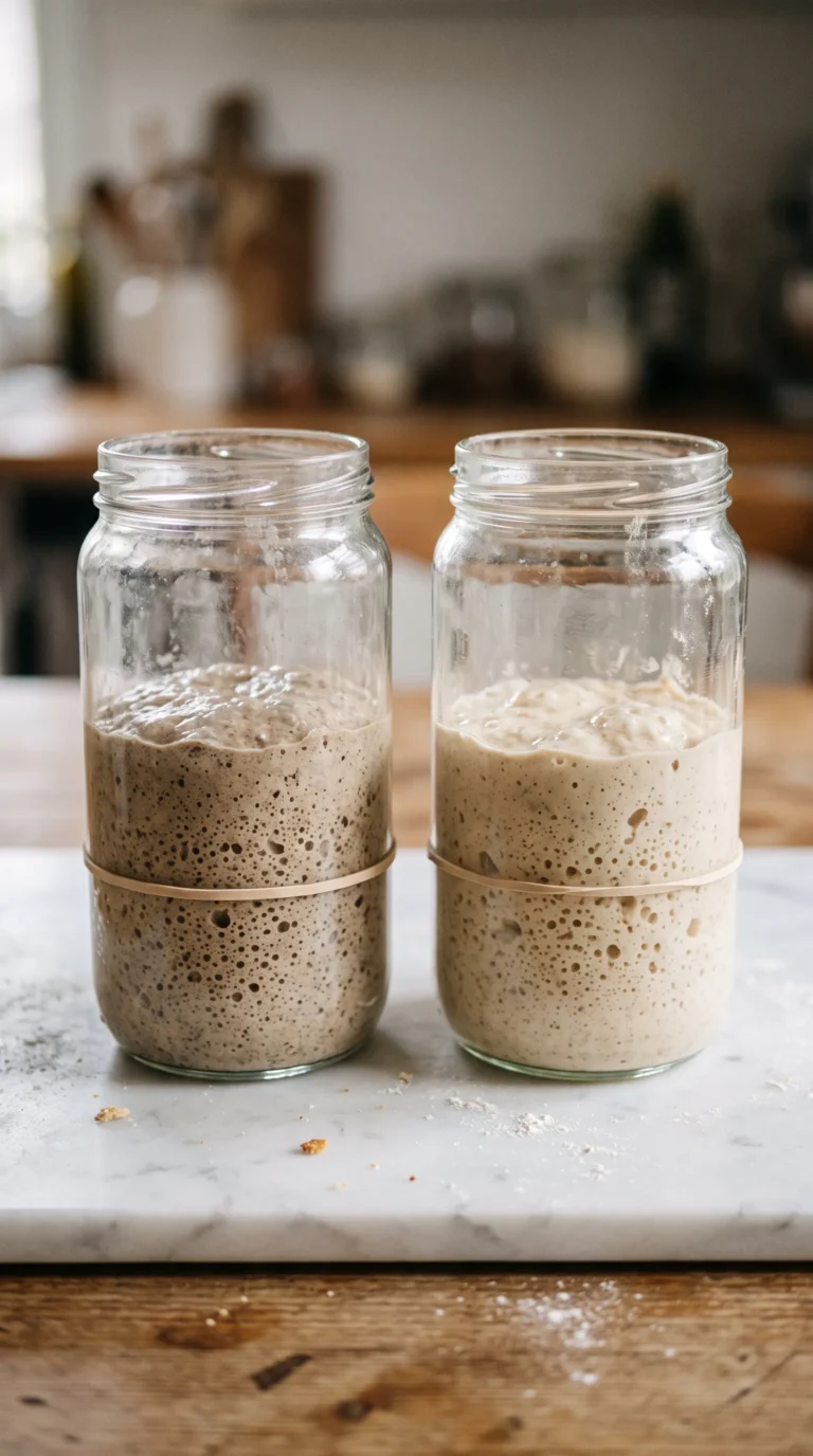 Sauerteigansatz selber machen: Roggen- & Weizensauerteig