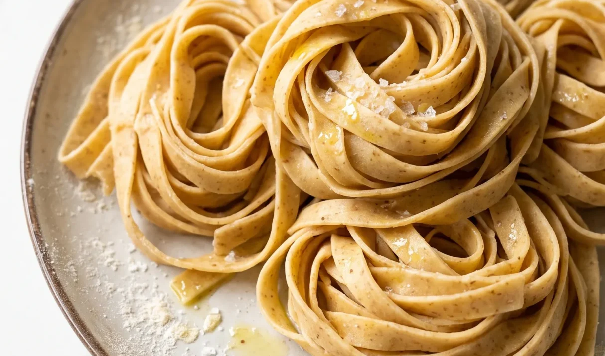 Selbstgemachte Sauerteig-Pasta: Frische Dinkel-Tagliatelle