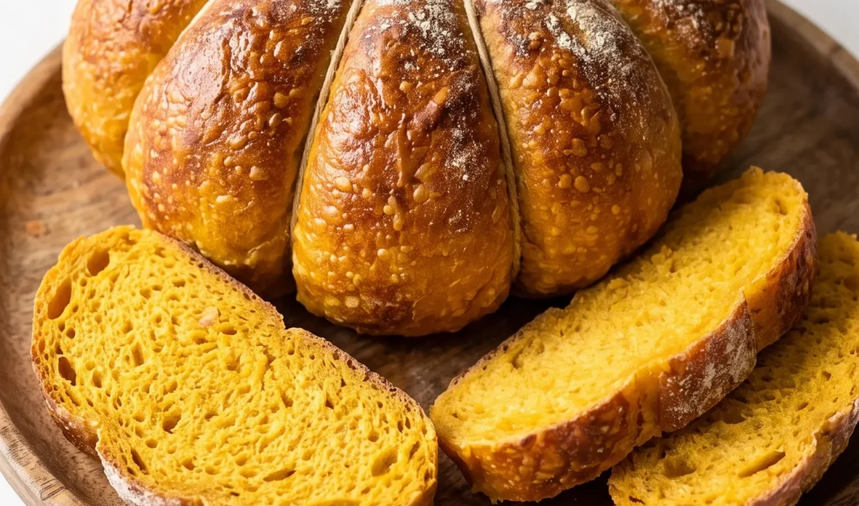 Saftiges Sauerteig-Kürbisbrot in Kürbisform: Herbst-Rezept