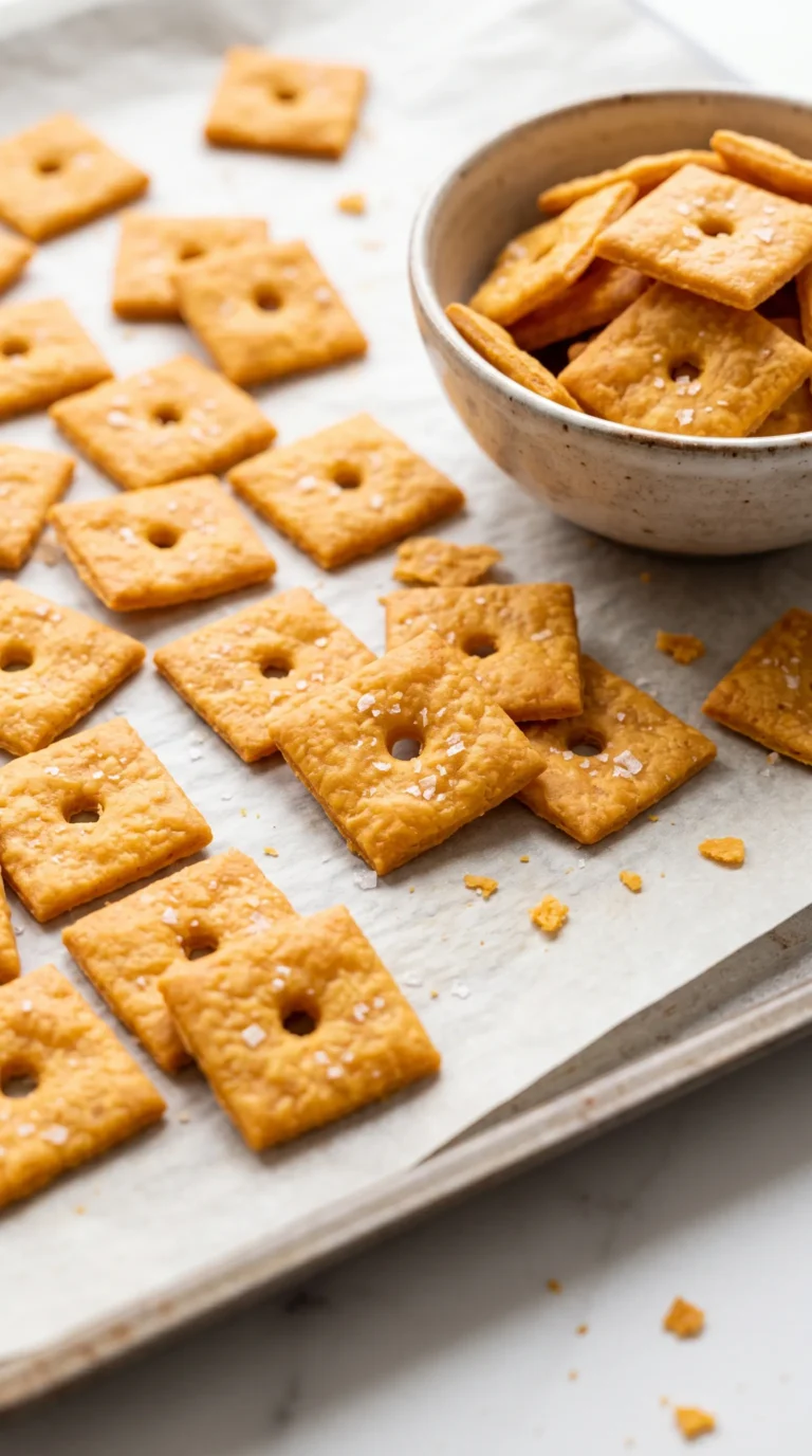 Sauerteig Käse-Cracker: Knusprige Cheez-Its aus Sauerteigresten