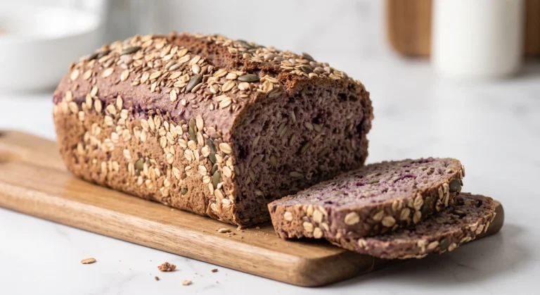 Saftiges Aronia-Dinkelbrot: Schnelles Kastenbrot mit Kernen