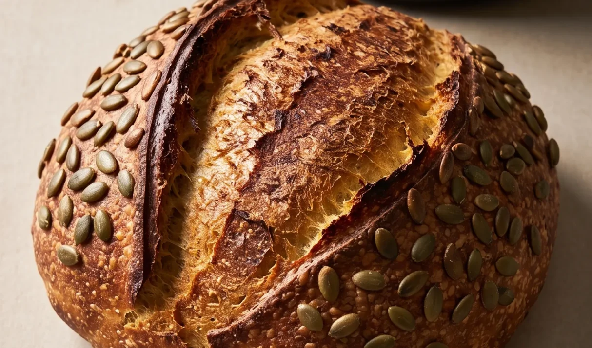 Kürbisbrot mit Sauerteig: Saftiges Mischbrot aus dem Topf