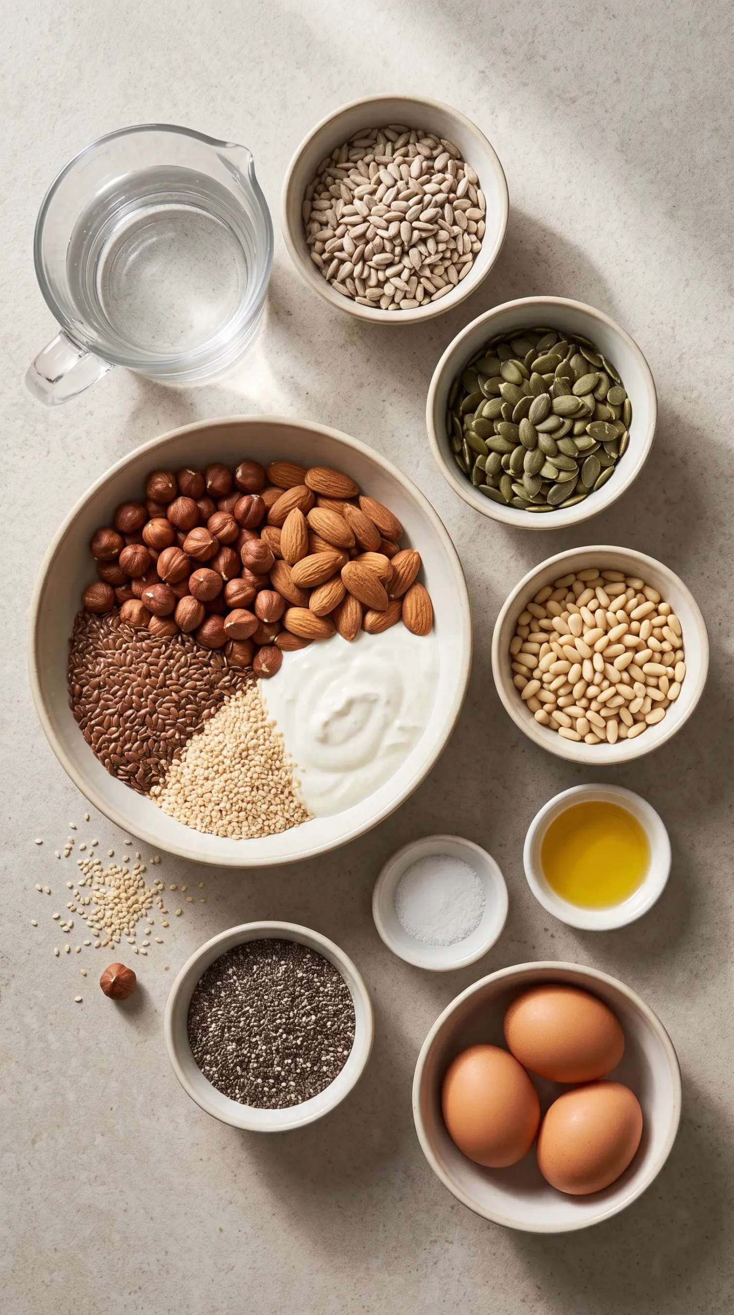 Körner-Nuss-Brot ohne Mehl: Saftiges Low Carb Rezept